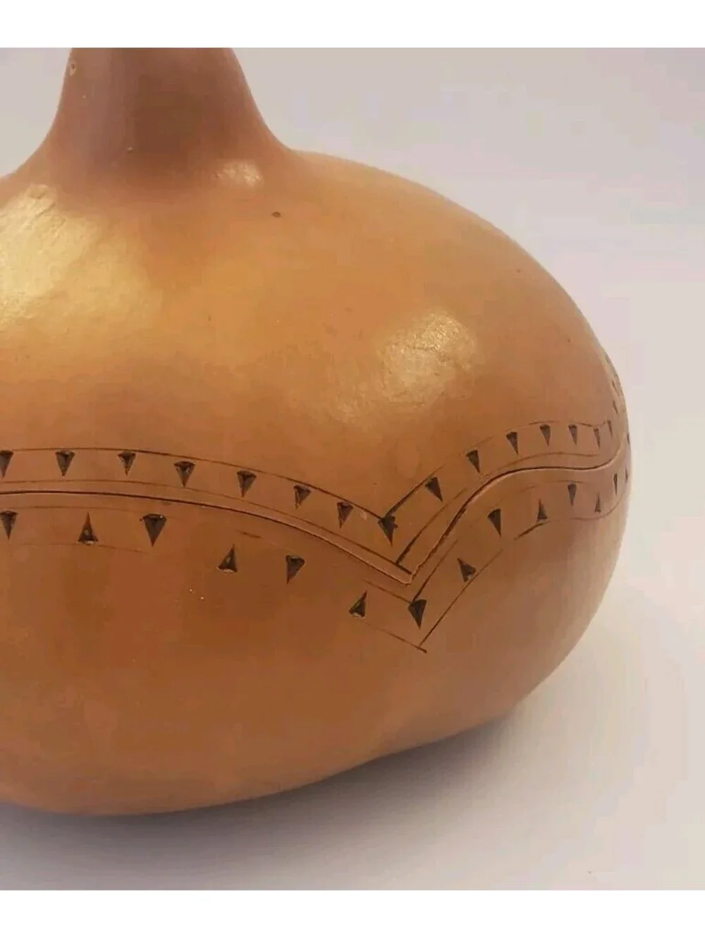 Natural Gourd Carved Dried Canteen Bushel Basket Art Etched Fall Halloween Decor